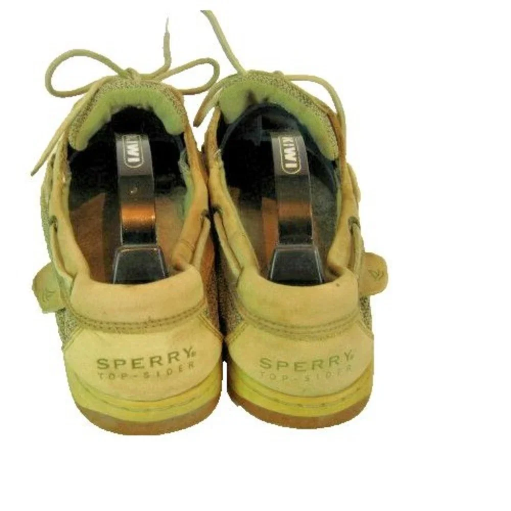 Mens Sperry Topsider Tan  Leather Deck Boat Shoes sz 9M--R1